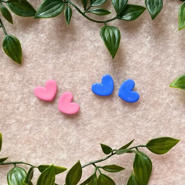 Pink + Blue Stud pack - Hearts