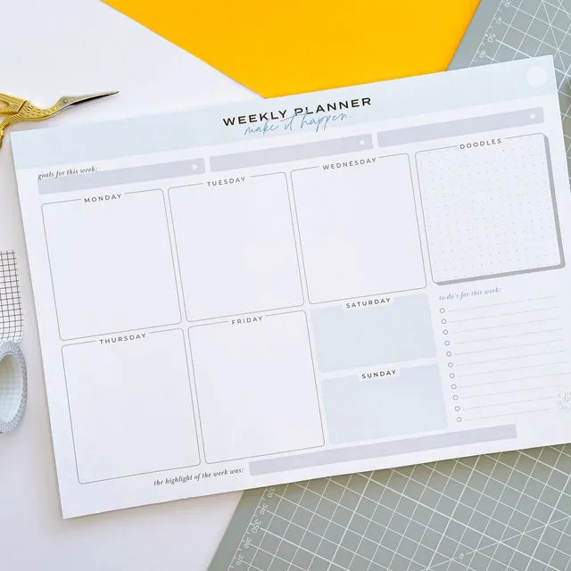 Make It Happen Weekly A4 Planner Pad