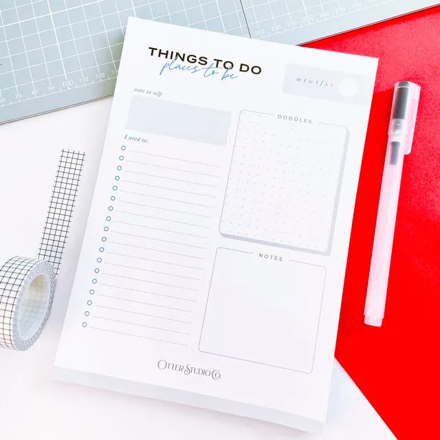 Things to Do Places to Be Daily A5 Planner Pad