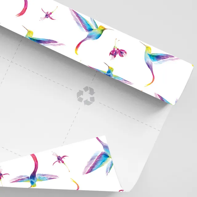 Hummingbirds wrapping paper - folded sheets