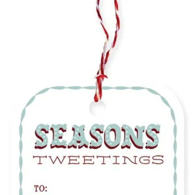 Tweetings Holiday Gift Tags - Pack of 6