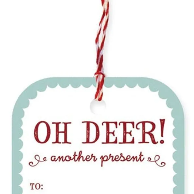 Oh Dear Holiday Gift Tags - Pack of 6