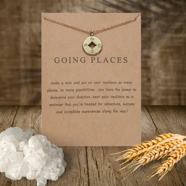 Going Places | Gold Necklace On Card | Gift Necklace