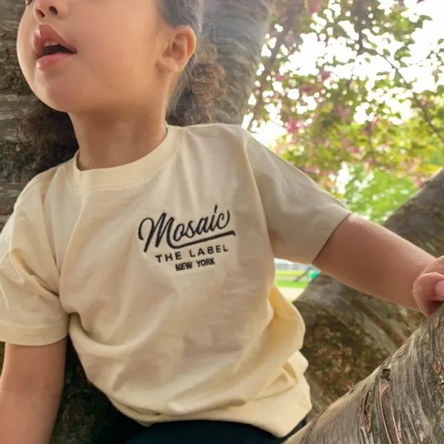 Kids Mosaic the Label Logo T-Shirt