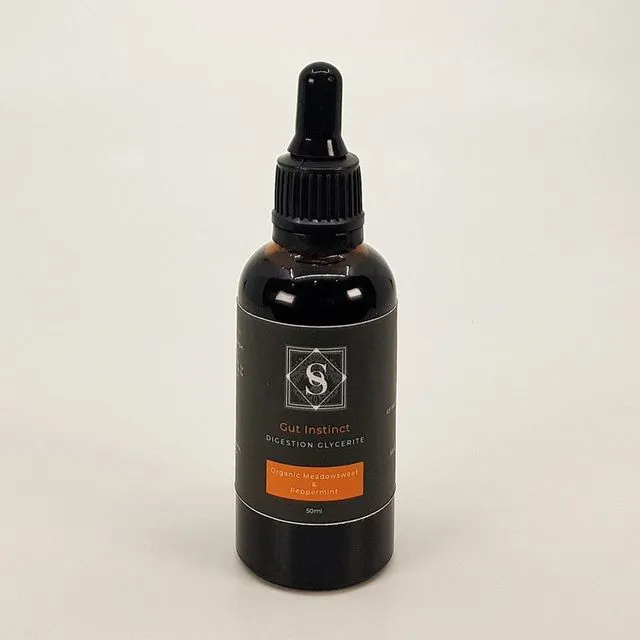 Gut Instinct - Organic Herbal Glycerite Tincture | Herbal Supplement with Meadowsweet &amp; Peppermint