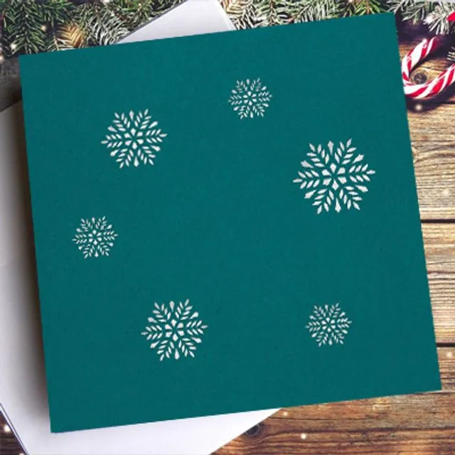 Contemporary Cornflake - Laser Cut Christmas Card – 10 Colours