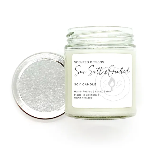 Sea Salt and Orchid Soy Candle - 7oz Signature Jar