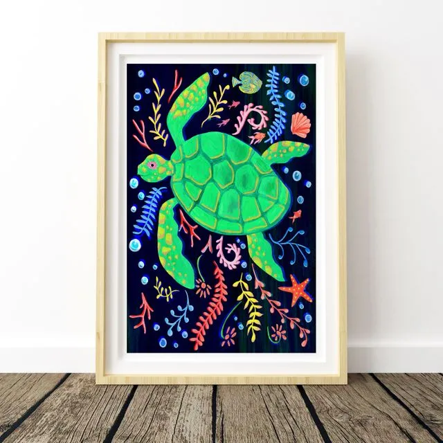 Sea Turtle Nursery Art Print