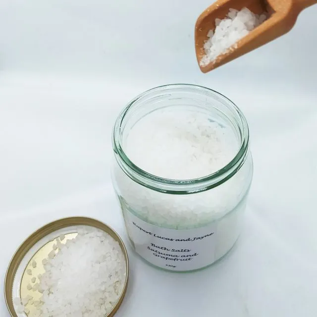 Jar of Bath salts with scoop