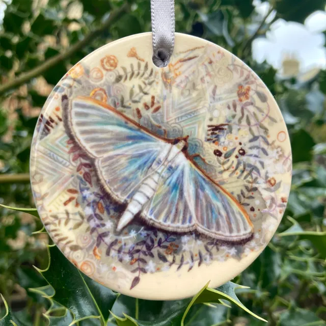 Jasmine Porcelain Moth Decoration