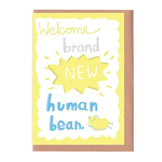 New Human Bean Baby Card