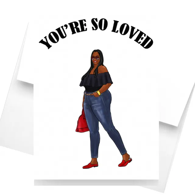 BLACK GIFTED WOMEN "YOU'RE SO LOVED" CARD