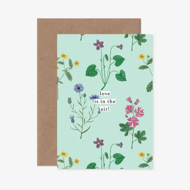 Love Is In The Air Wildflower Card