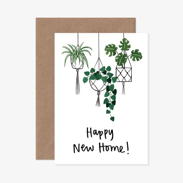 Hanging Plants New Home Card