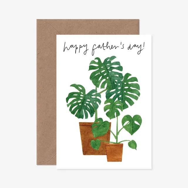 Happy Father's Day Monstera Card