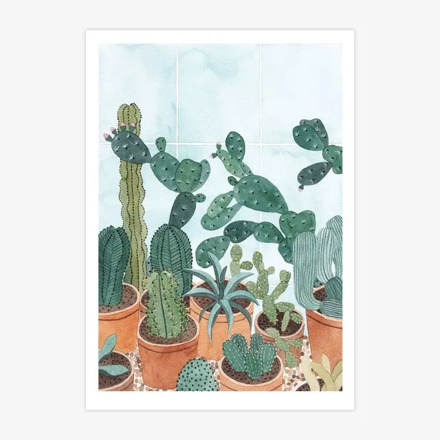 Cacti Scene A4 Print