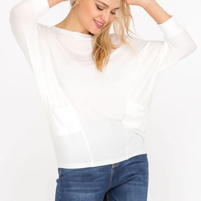 Dolman Sleeve Solid Top SML (2-2-2) 1 Pack