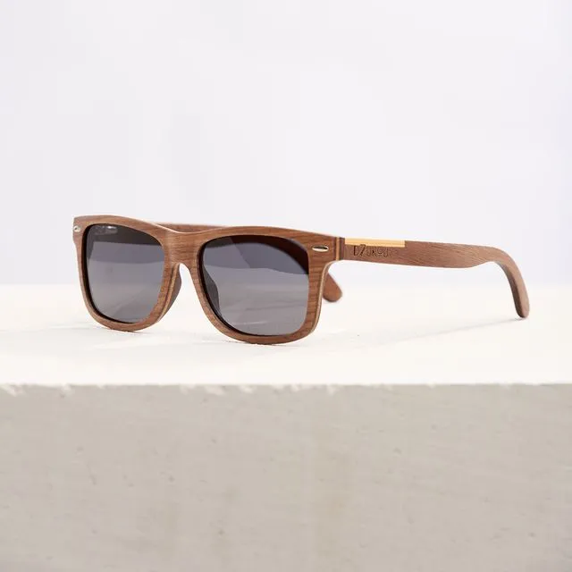 Dzukou Fibonacci - Wooden Sunglasses Men - Polarizing Sunglasses - Bamboo - Wood - UV400 - Gray Lens