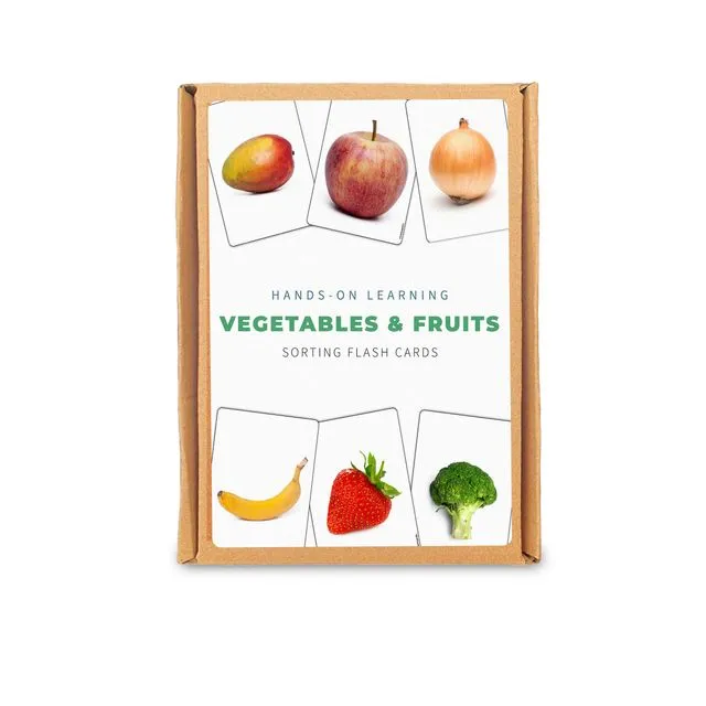 Fruit & veg kids flashcards - real images