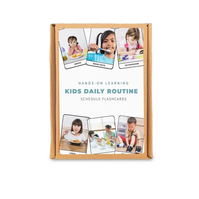 Daily routine kid's flashcards - Montessori