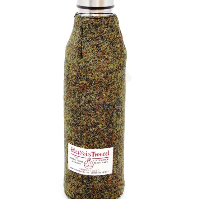 Harris Tweed Wrapped 500ml Thermos Flask - Moss Green
