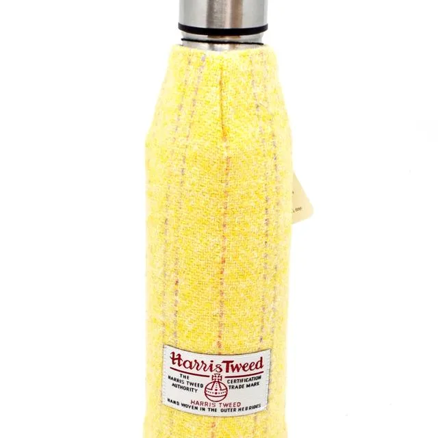Harris Tweed Wrapped 500ml Thermos Flask - Yellow