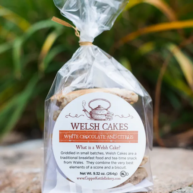 Ready Made - White Chocolate and Citrus Welsh Cakes Case of 12 bags + 1 sample bag
