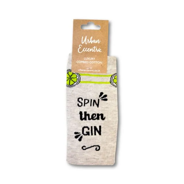Ladies Spin Then Gin Socks