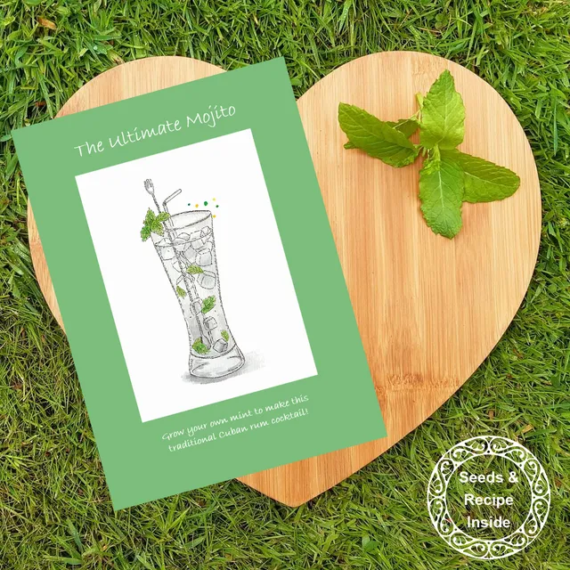 Greeting card with a gift of seeds - Ultimate Mojito Card