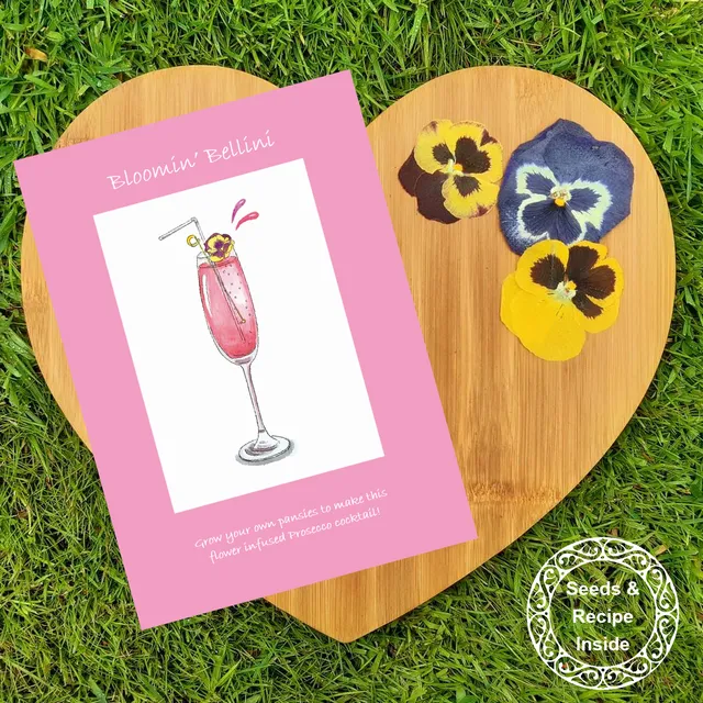 Greeting card with a gift of seeds - Bloomin' Bellini