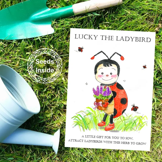 Lucky The Ladybird seed Card