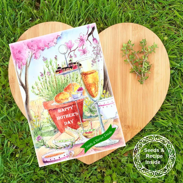 Seed & Recipe Mothers Day Card - Thyme For Tea