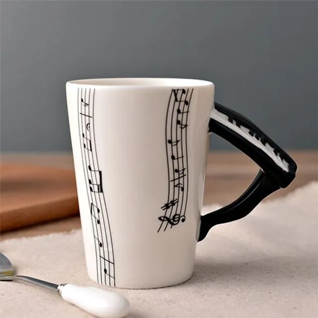 Mug Music Creative Guitar Style Violin Ceramic Cup With Handle Elegant Milk Coffee Tea Set Eco-Friendly Novel Holiday Gift - 250ml Style1