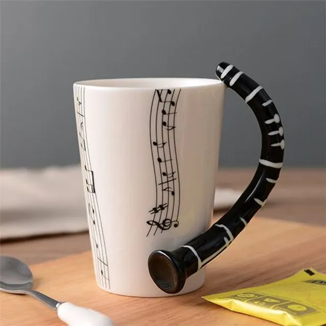 Mug Music Creative Guitar Style Violin Ceramic Cup With Handle Elegant Milk Coffee Tea Set Eco-Friendly Novel Holiday Gift - 250ml Style3