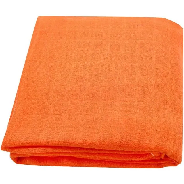 120x120cm Newborn Bedding Cotton Bamboo Blanket Swaddling Baby Blankets Muslin Swaddle Blanket Diaper ( Dark Orange)