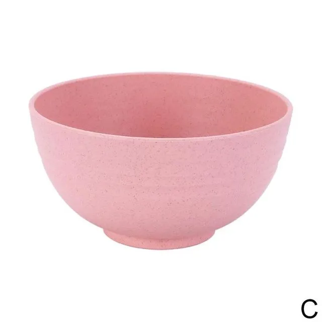 1pc Wheat Straw Big Bowl Unbreakable Degradable Cereal Food Salad Bowls For Child Large Container Eco-Friendly Fiber Anti-s Z7V3 - C
