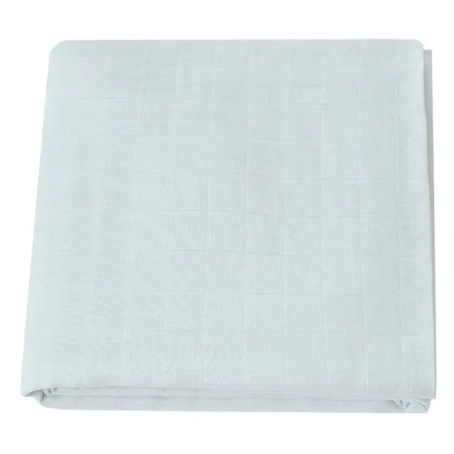 120x120cm Newborn Bedding Cotton Bamboo Blanket Swaddling Baby Blankets Muslin Swaddle Blanket Diaper (Gray Blue)