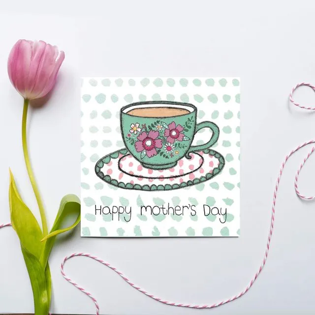 Teacup Mothers Day Card