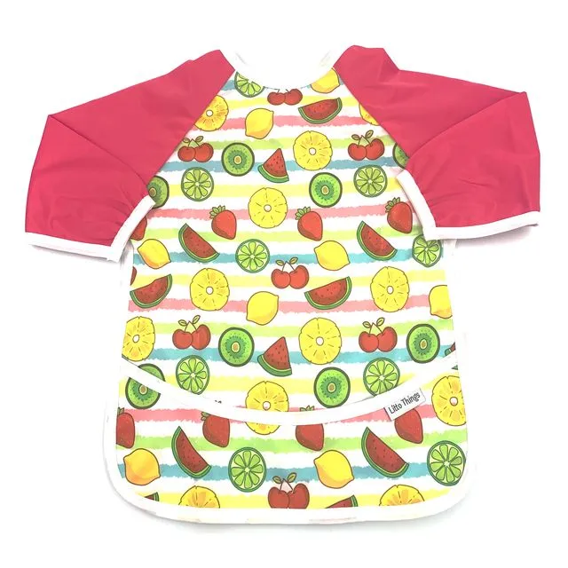 Long Sleeved Coverall Bib - Fruit Punch