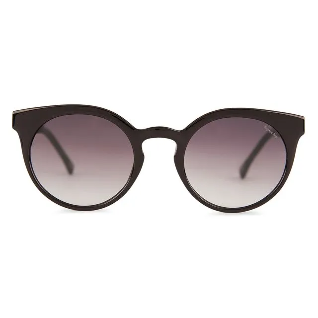 Tamarama Black Sunglasses - Gradient Grey Lenses