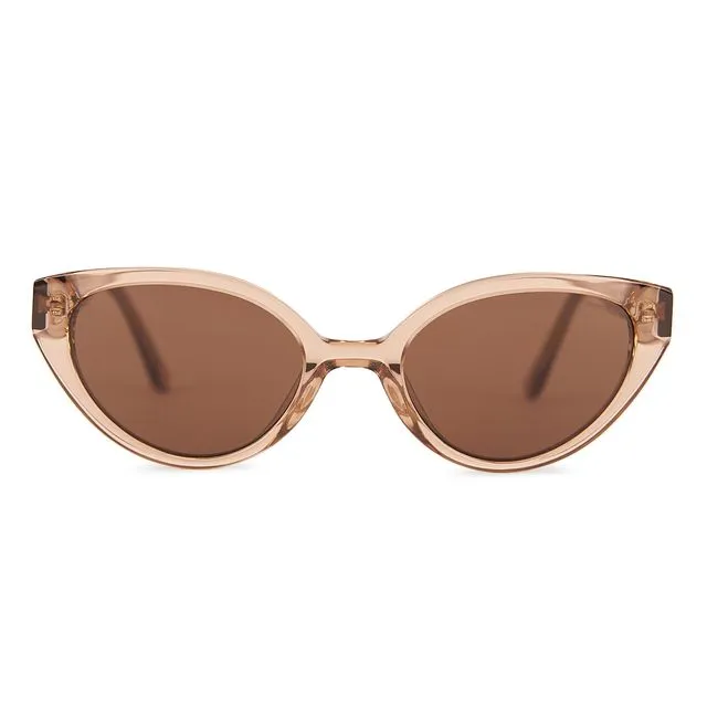 Margaret Transparent Sunglasses - Brown Lenses