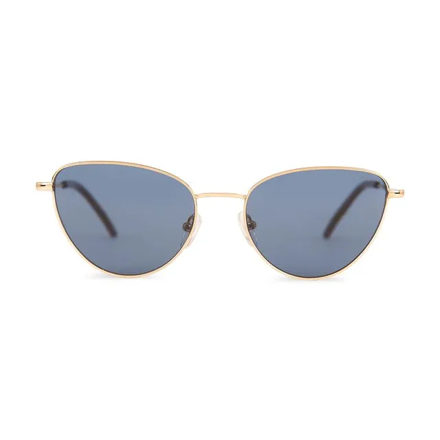 Bronte Gold Sunglasses - Blue Lenses