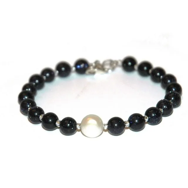 PEARL AND STAR STONE BRACELET