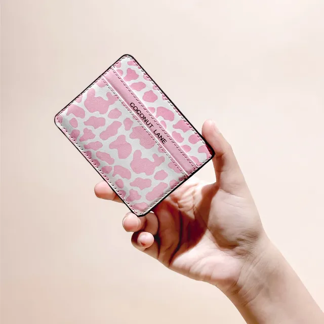 Card Holder - Pink Cow