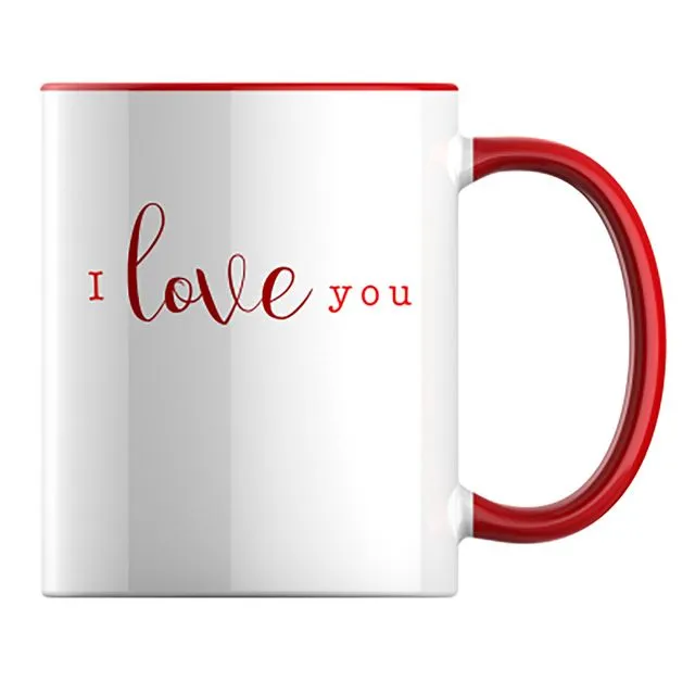 "I love you" premium ceramic 11oz (312ml) mug Red