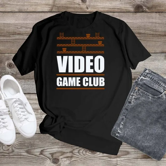 VIDEO GAME CLUB, Custom Made Shirt (Black)