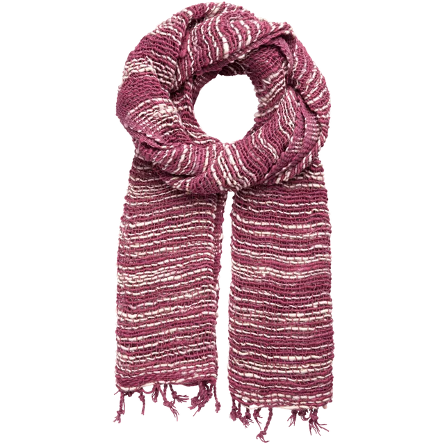 Free Weave Scarf - Mangosteens with Cream Accents