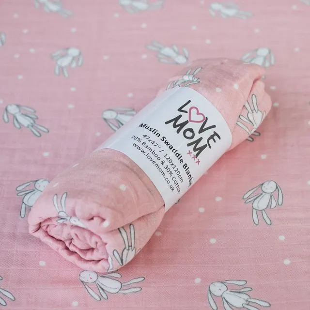 Pink Little Toy Bunny Swaddle