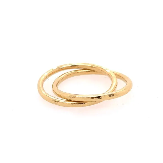 Ring »INTERTWINED« - Brass: 18ct Yellow Gold
