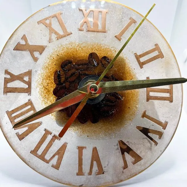 Coffee and Brown Sugar Wall Clock Roman